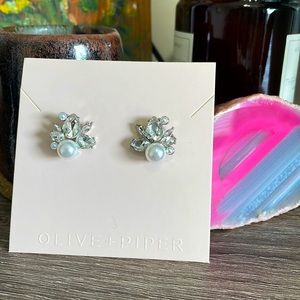 Olive + Piper Bordeaux studs